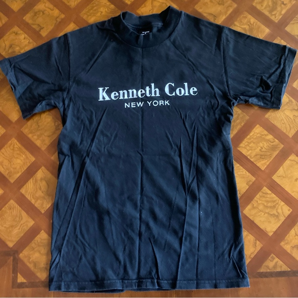 Vintage Kenneth Cole New York T-Shirt Adult Size Small Black Graphic Tee 1990s